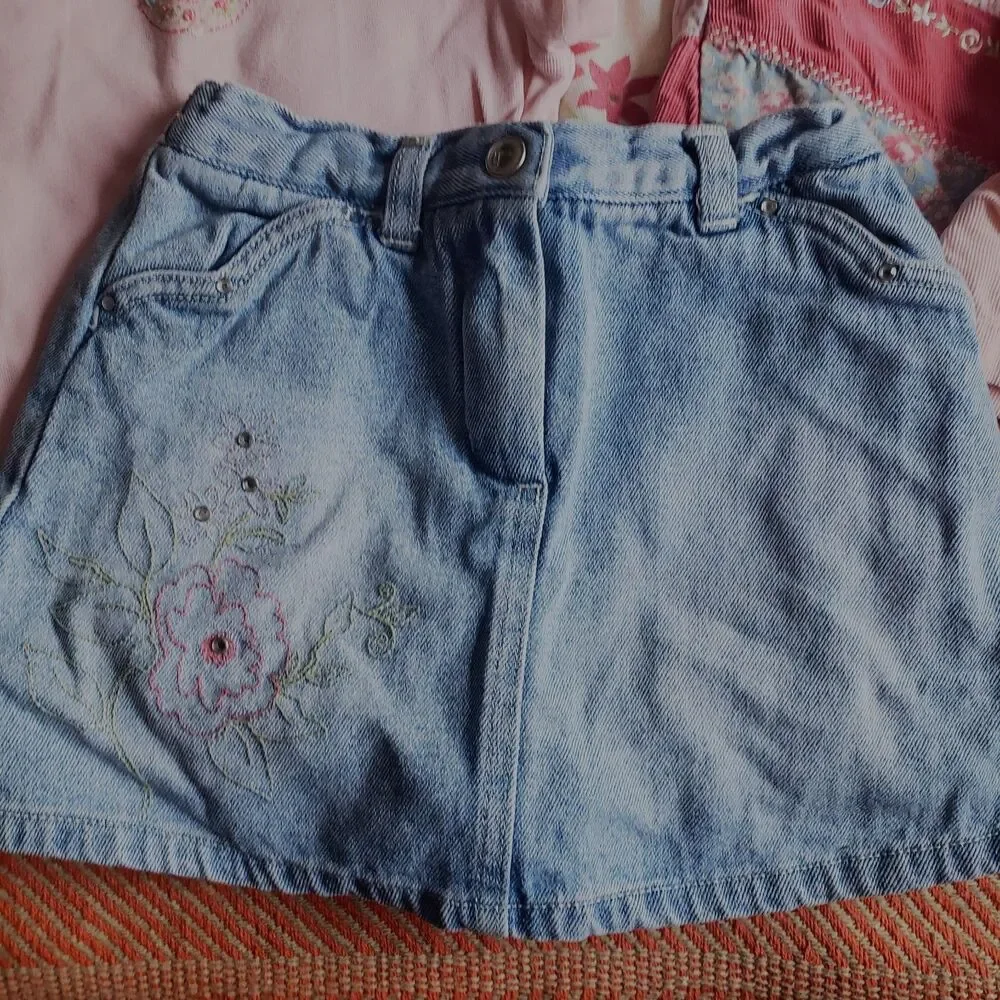 HUGE Gymboree Western Prairie 8pc. Lot Size 4-5 VINTAGE Floral Denim Mix & Match